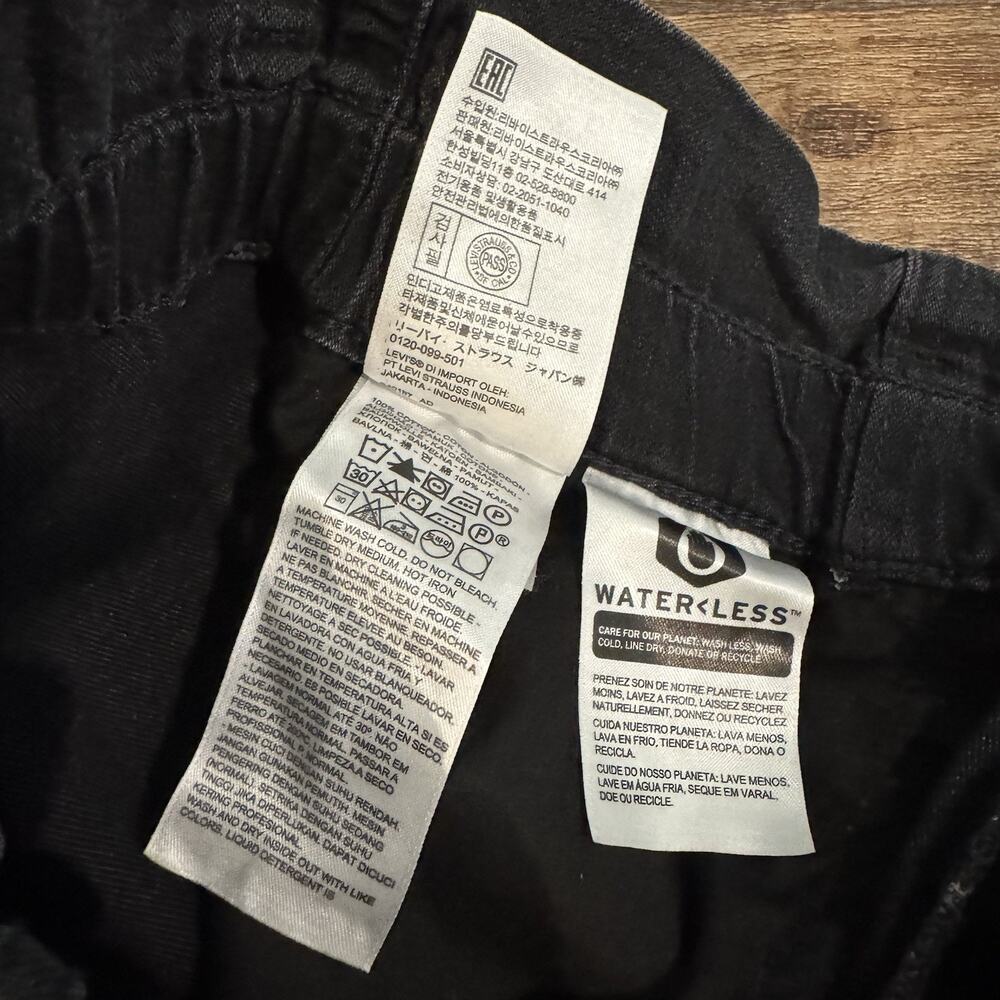 Levi's Baggy Dad Mid Rise Straight Leg Tapered Paperbag Waist Snap Zip Fly READ - Picture 9 of 12